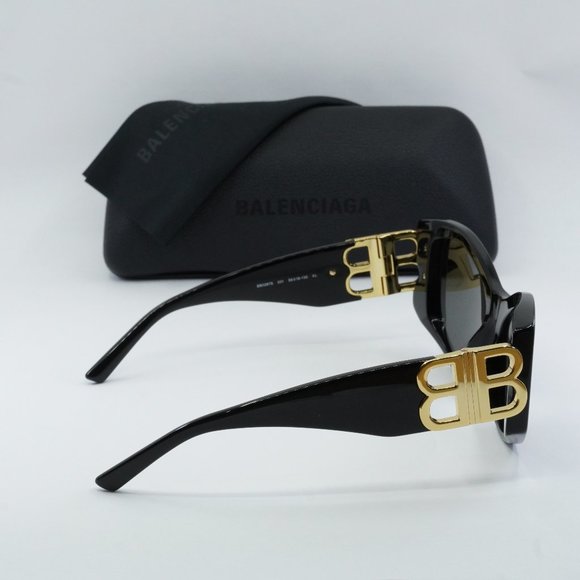 FINAL PRICE NEW BALENCIAGA BB0287S 001 BLACK GREY SUNGLASSES - Picture 9 of 11